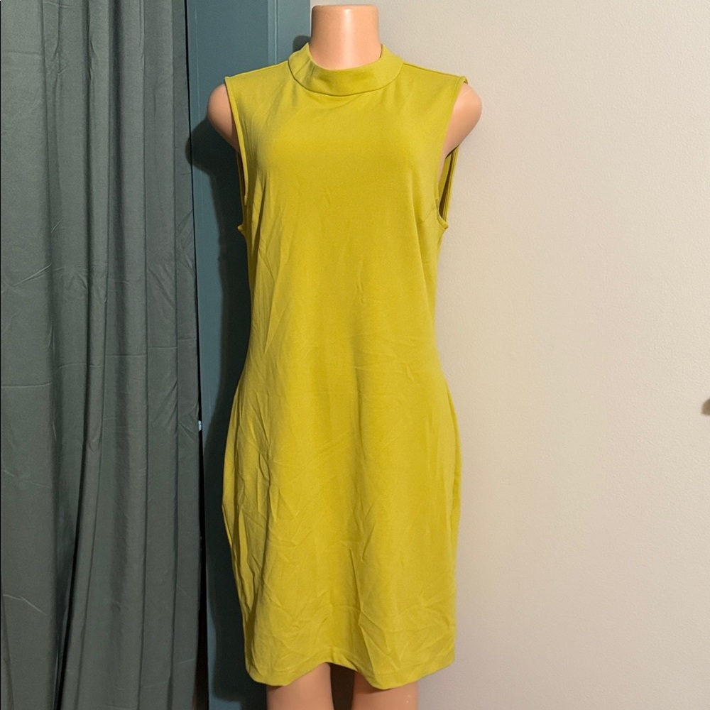 Sharagano Sleeveless Lime Mini Dress